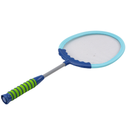 Set of 2 Badminton Rackets Blue Badminton Shuttlecocks